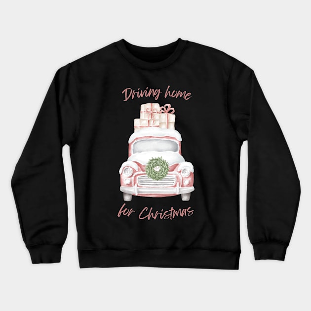 Driving Home For Christmas Crewneck Sweatshirt by WonkeyCreations